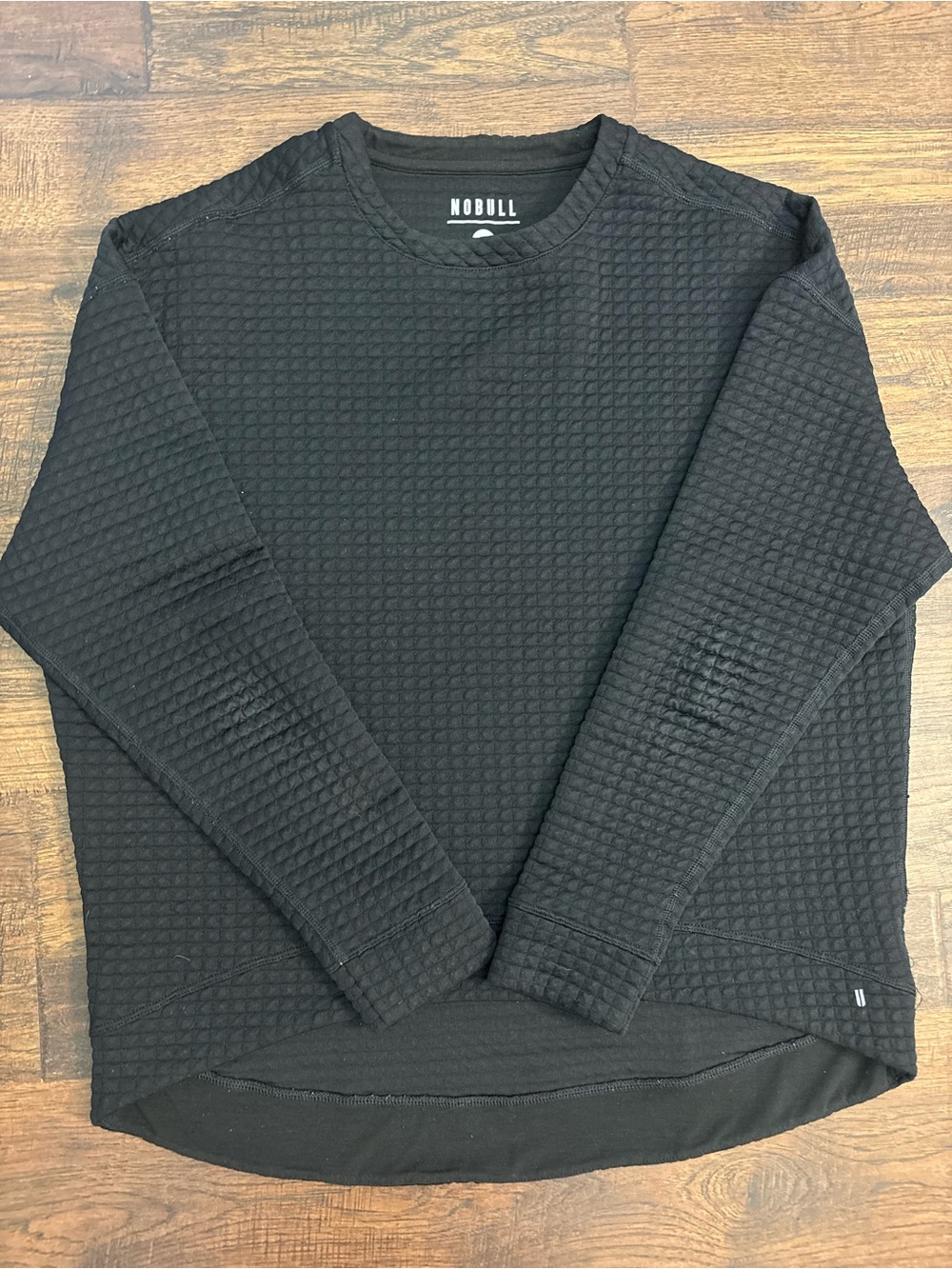 NOBULL Women’s Quilted Crew Pullover Size Large Waffle Pullover